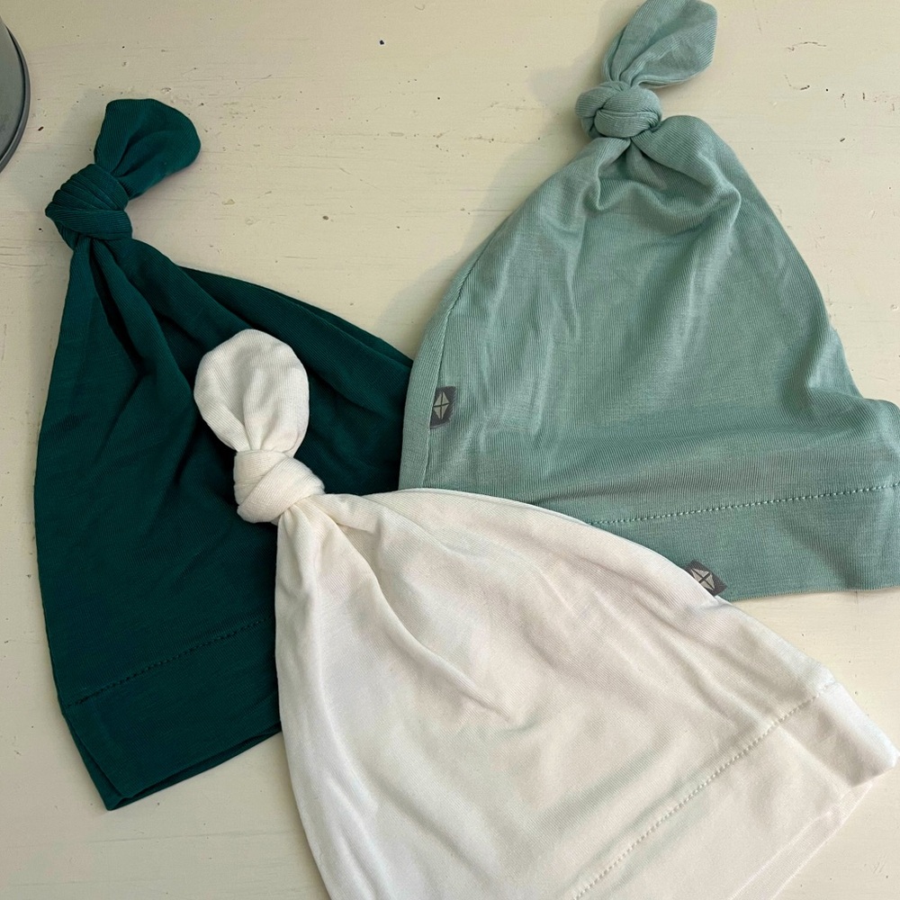 Kyte baby knotted cap bundle, 0-3 month